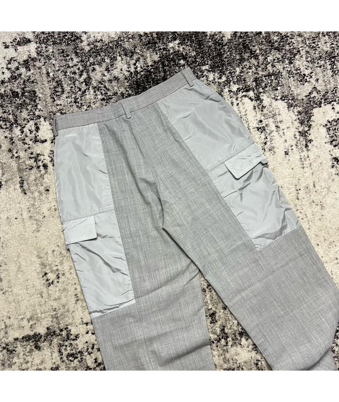 PAUL & SHARK Серые шерстяные брюки широкие, фото 8