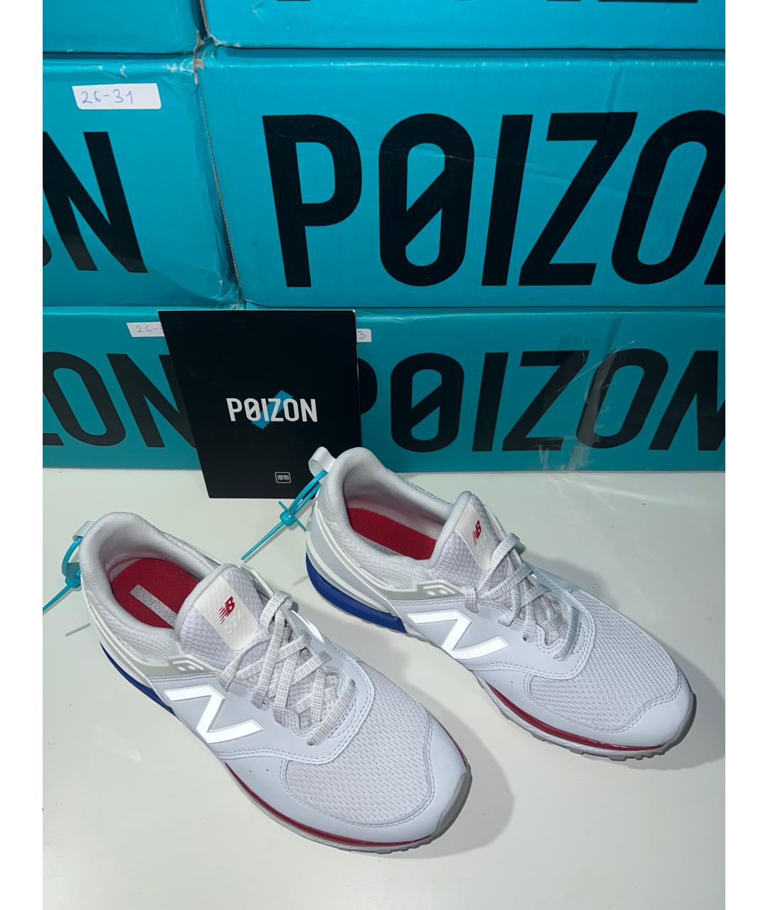 NEW BALANCE Белые кроссовки из искусственной кожи, фото 3