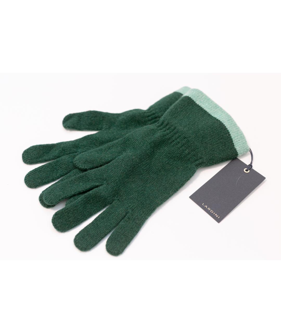 LARDINI Зеленые кашемировые перчатки, фото 3