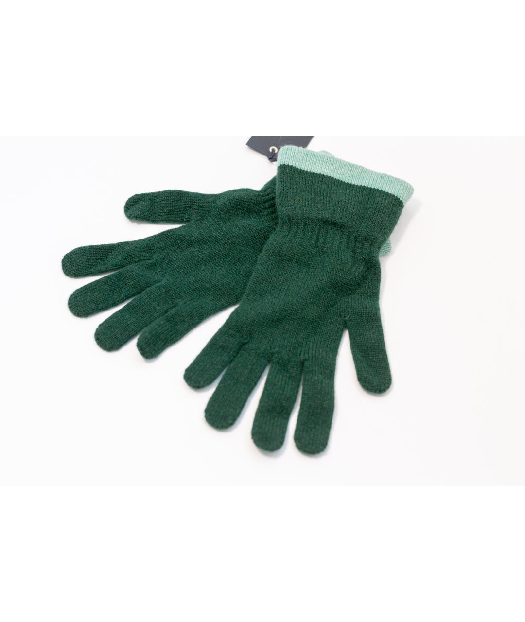 LARDINI Зеленые кашемировые перчатки, фото 2