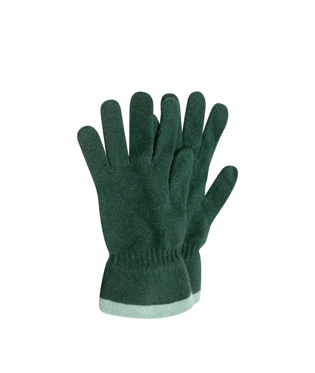 LARDINI Зеленые кашемировые перчатки, фото 1