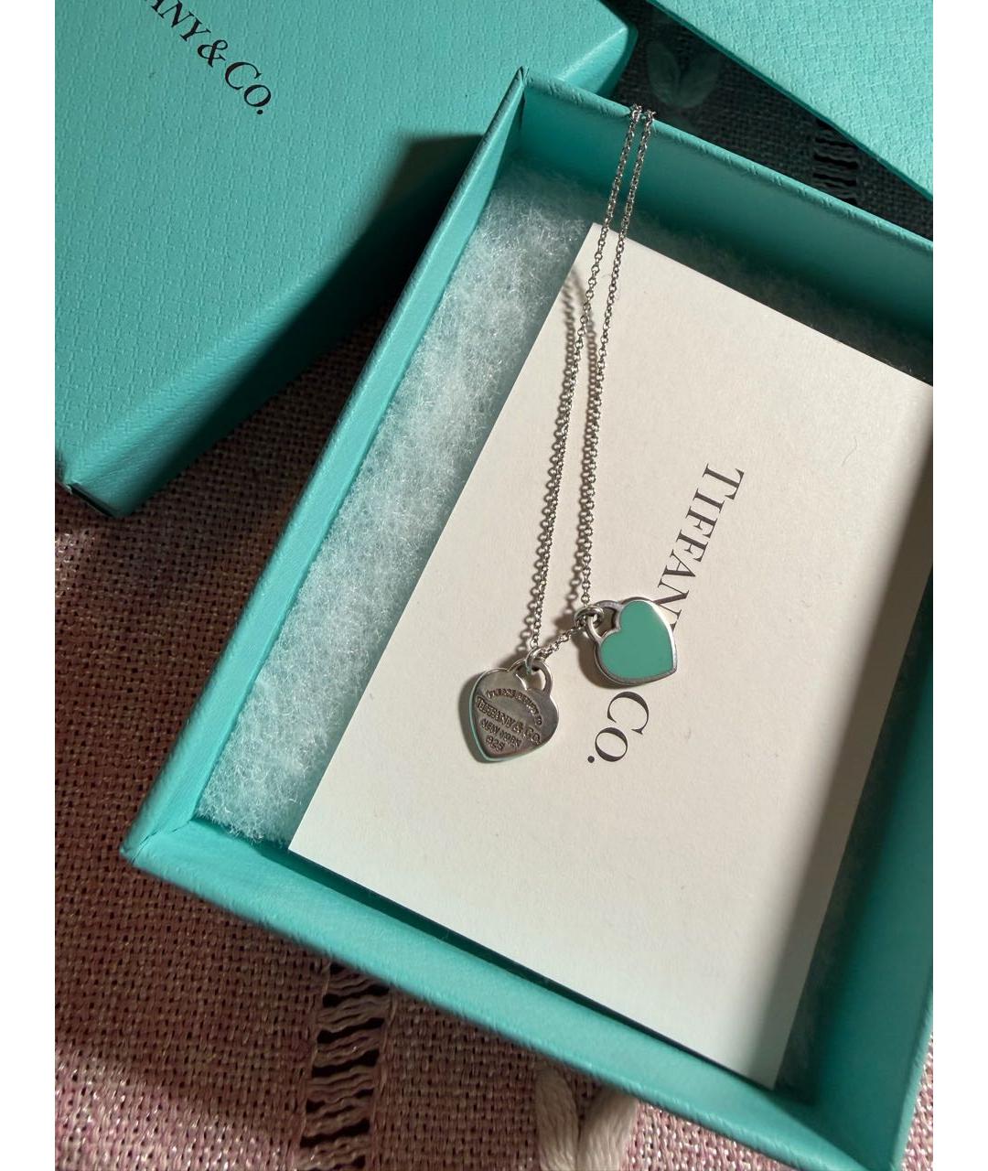 TIFFANY&CO Бирюзовое серебряное колье, фото 2