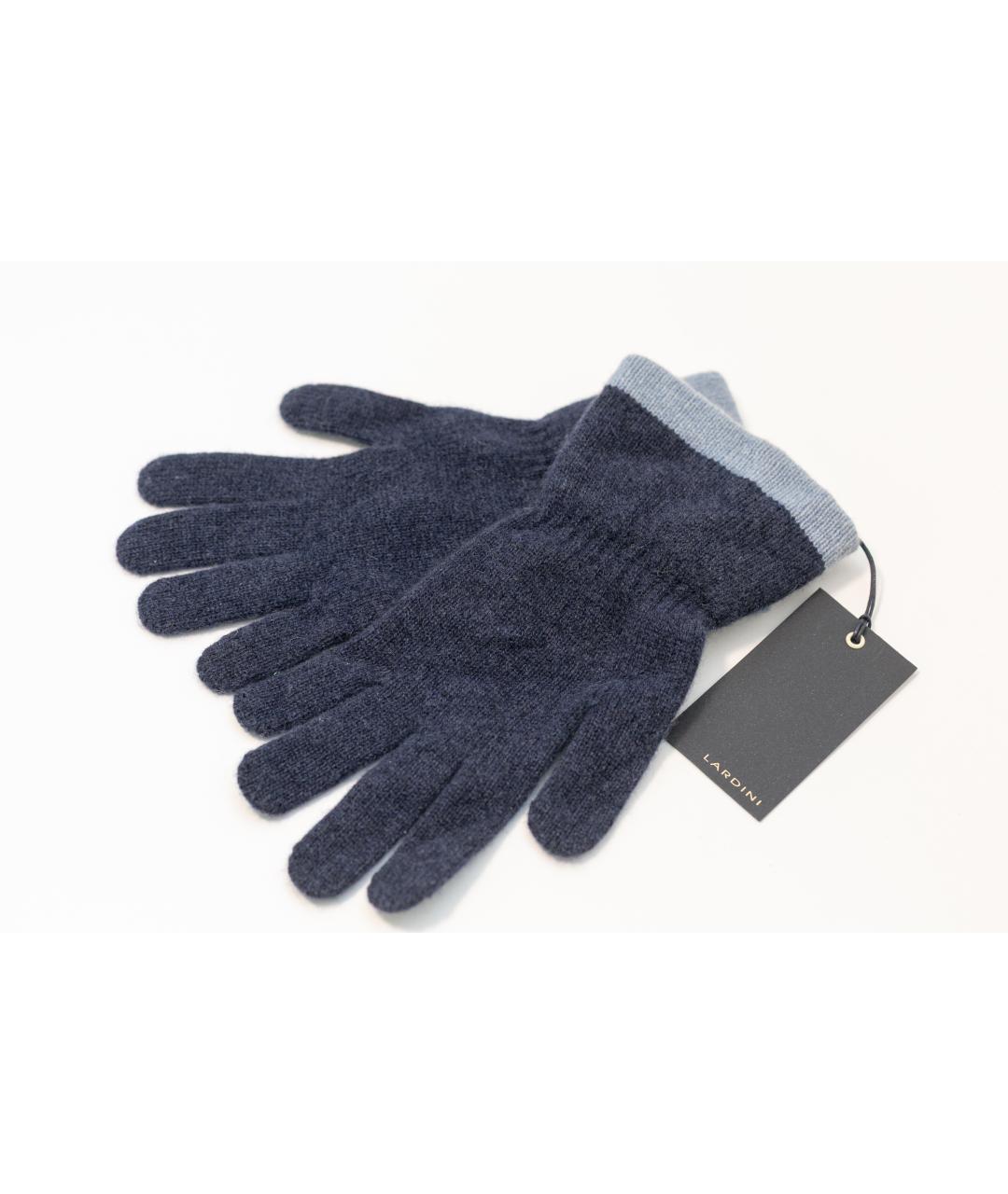LARDINI Синие кашемировые перчатки, фото 3