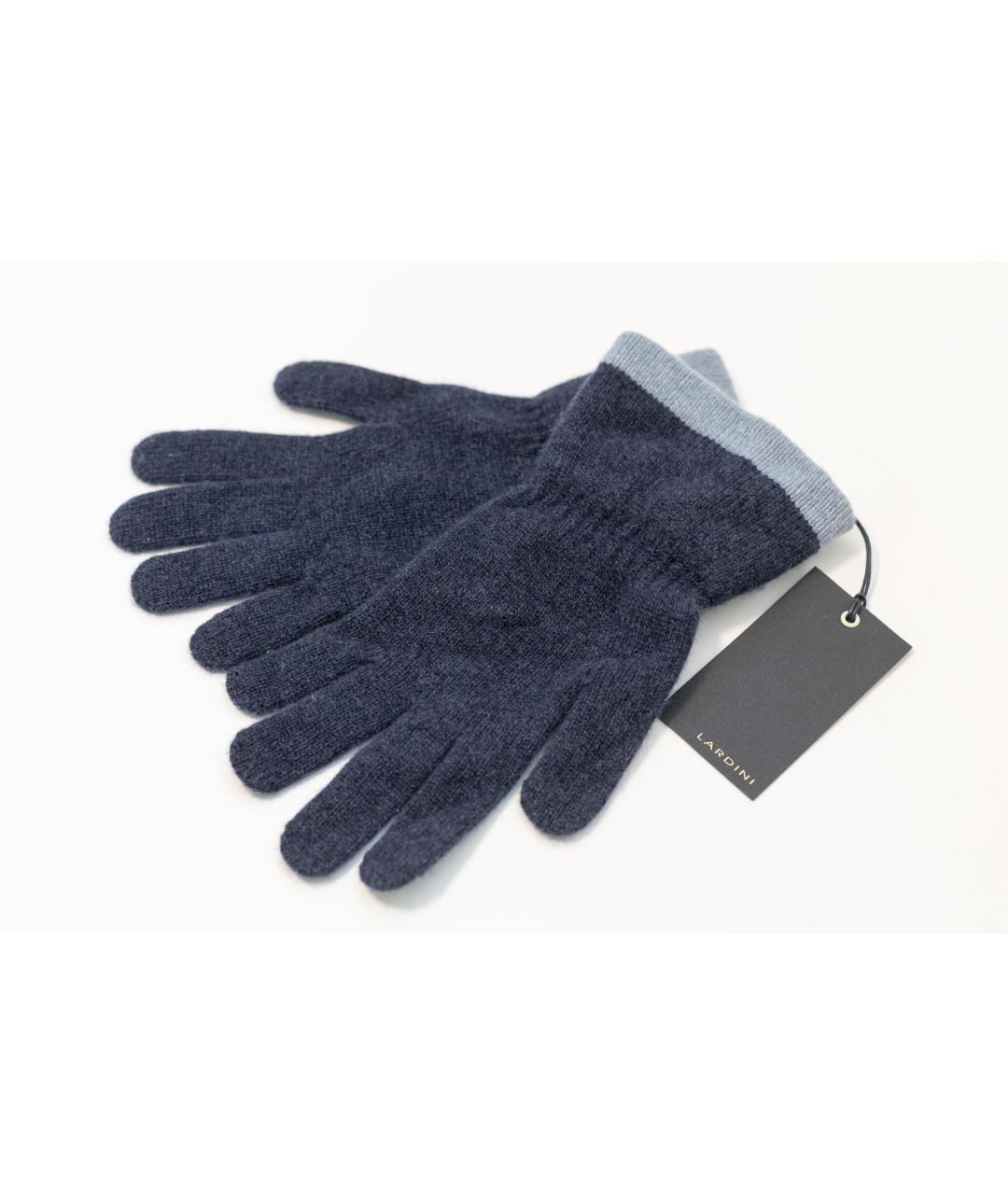 LARDINI Синие кашемировые перчатки, фото 4