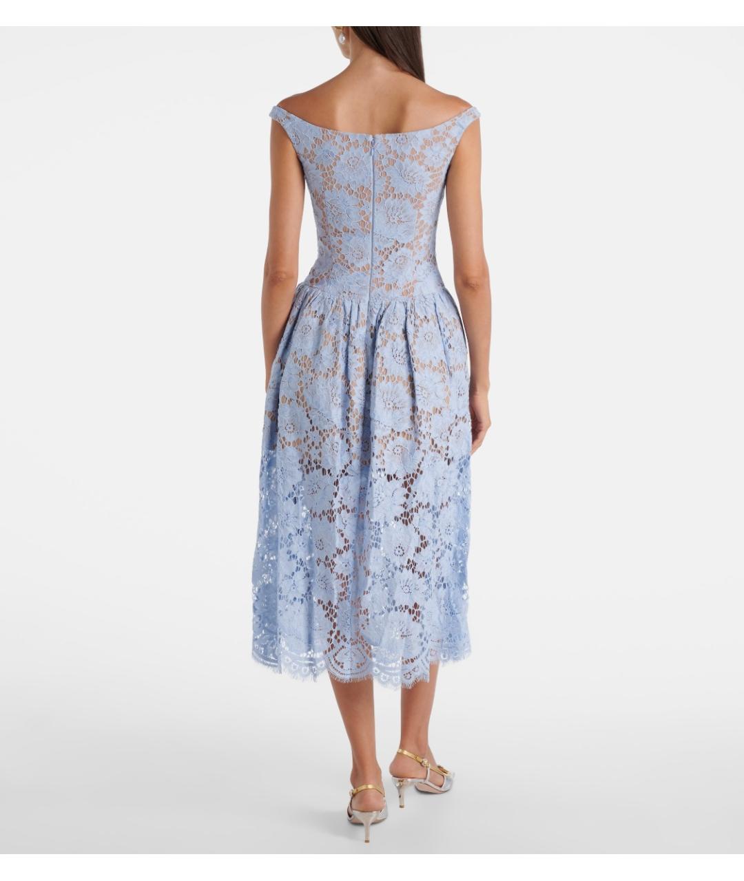 SELF-PORTRAIT Голубое полиэстеровое коктейльное платье, фото 3