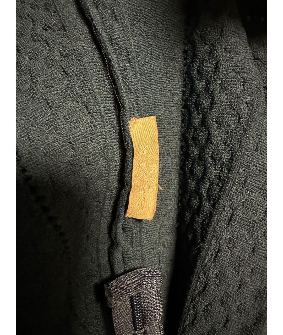 ALAIA Синее хлопко-эластановое повседневное платье, фото 3