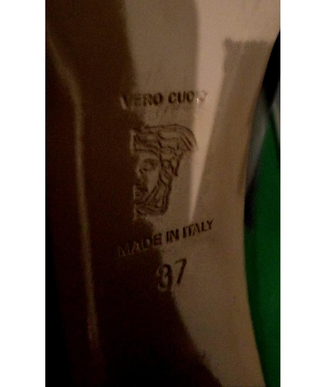 VERSACE Черные лоферы из лакированной кожи, фото 4