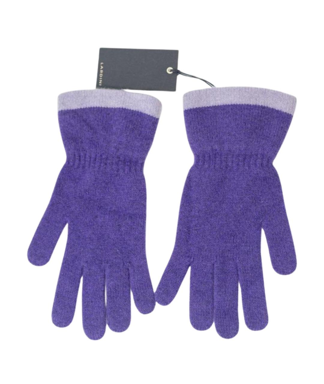 LARDINI Фиолетовые кашемировые перчатки, фото 1