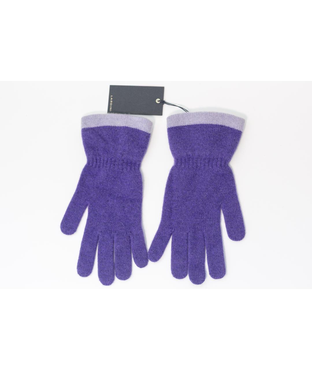 LARDINI Фиолетовые кашемировые перчатки, фото 4