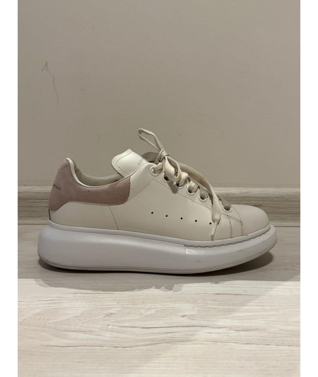 ALEXANDER MCQUEEN Белые кожаные кроссовки, фото 8