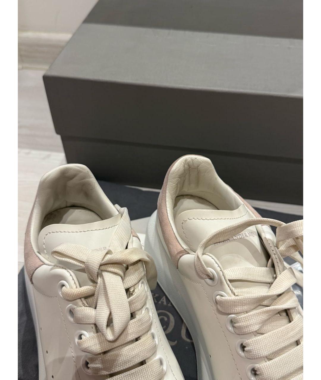 ALEXANDER MCQUEEN Белые кожаные кроссовки, фото 6