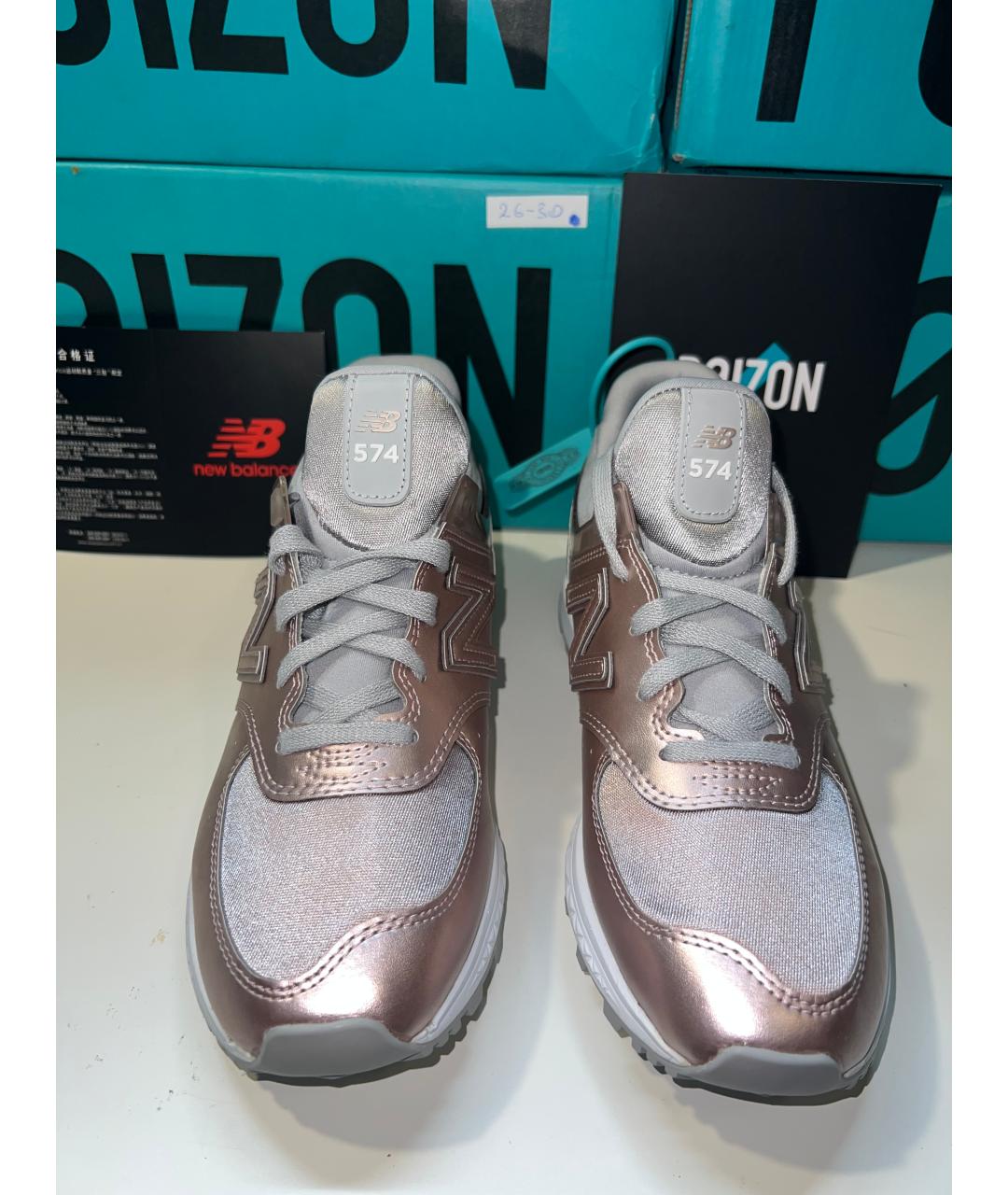 NEW BALANCE Розовые кроссовки из искусственной кожи, фото 2