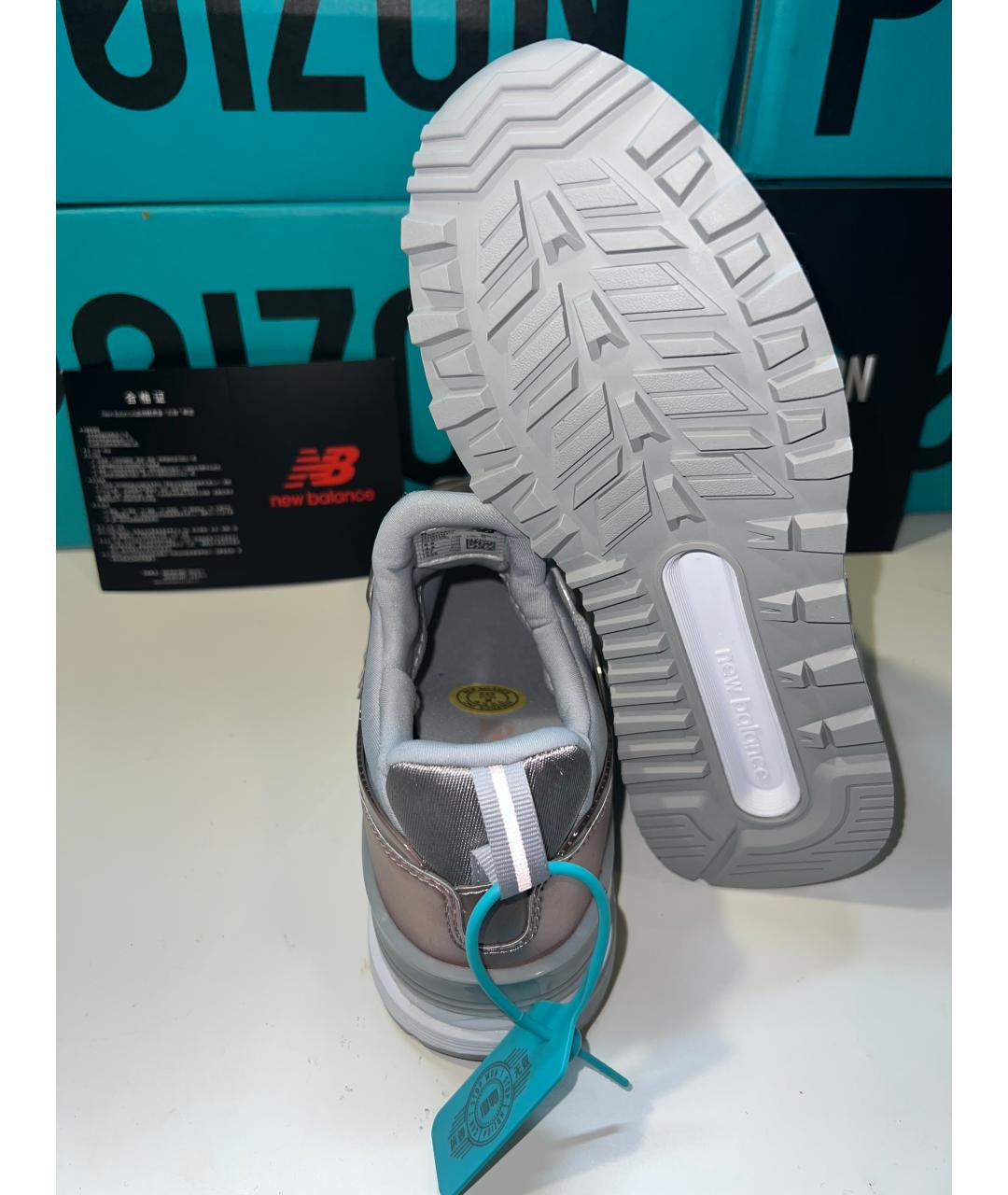 NEW BALANCE Розовые кроссовки из искусственной кожи, фото 5