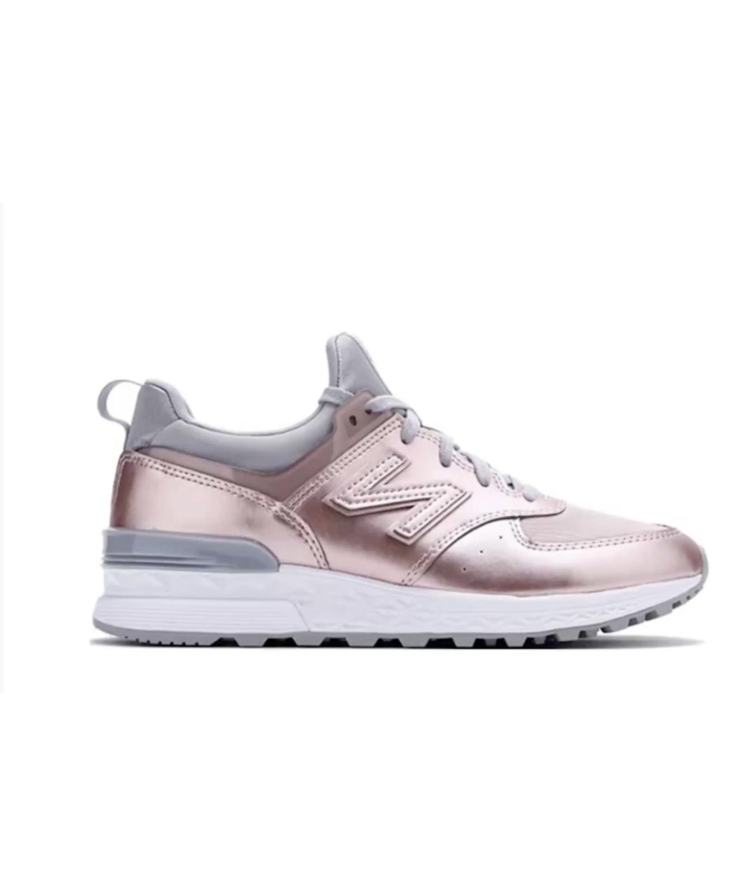 NEW BALANCE Розовые кроссовки из искусственной кожи, фото 9