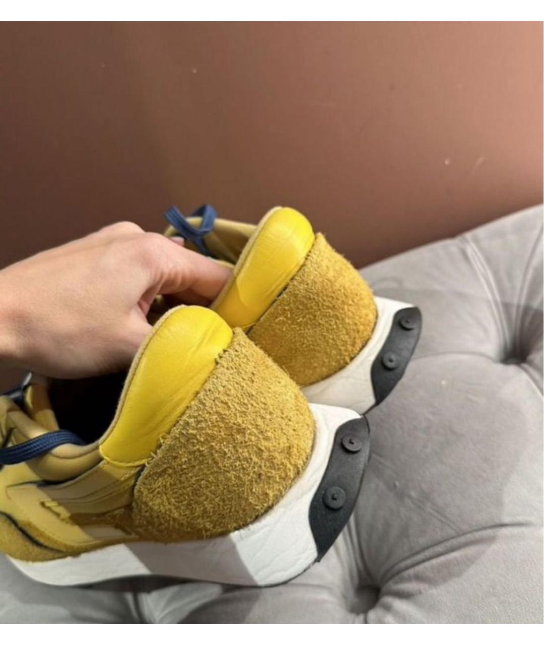 DIESEL Желтые низкие кроссовки / кеды, фото 3