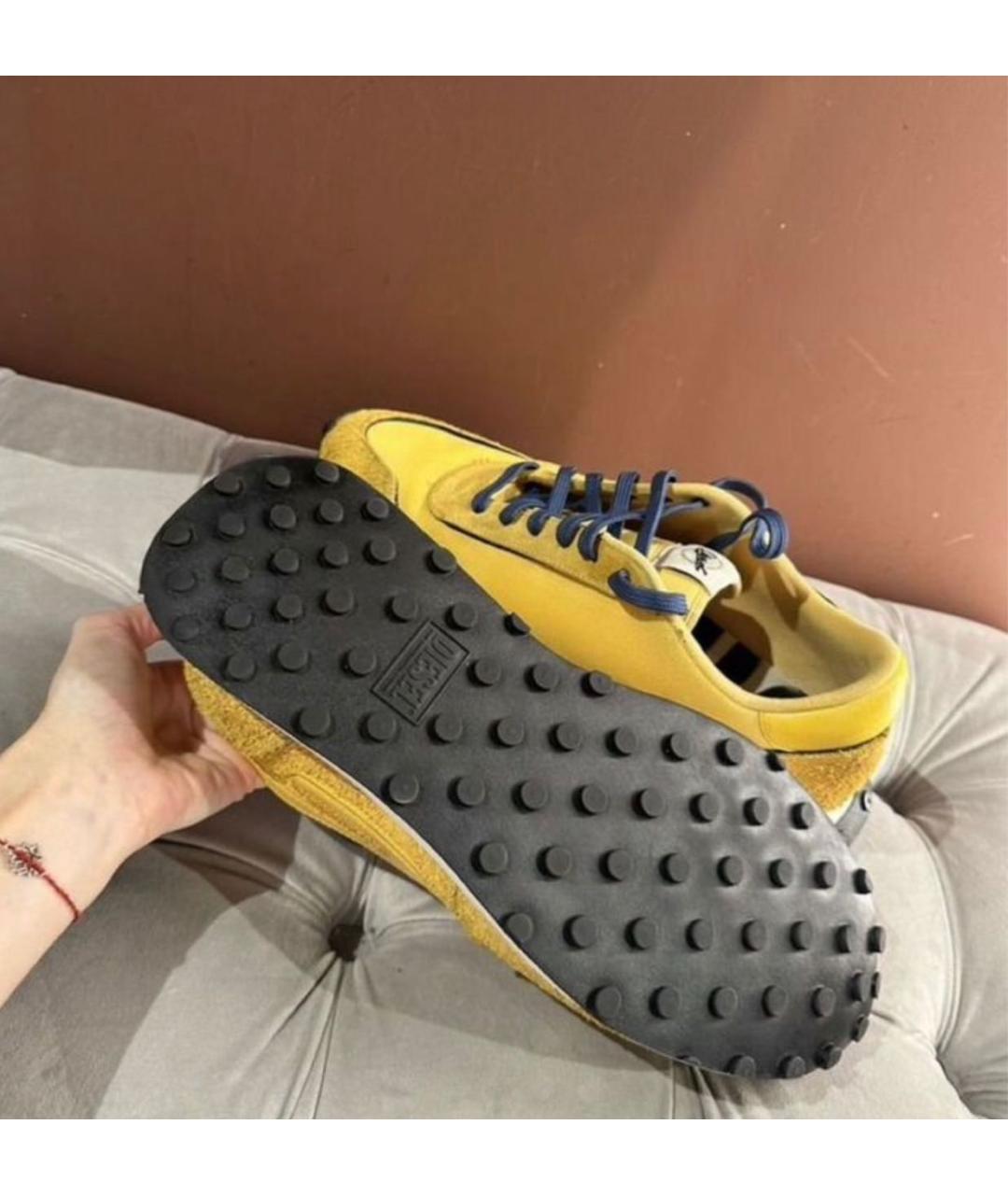 DIESEL Желтые низкие кроссовки / кеды, фото 5