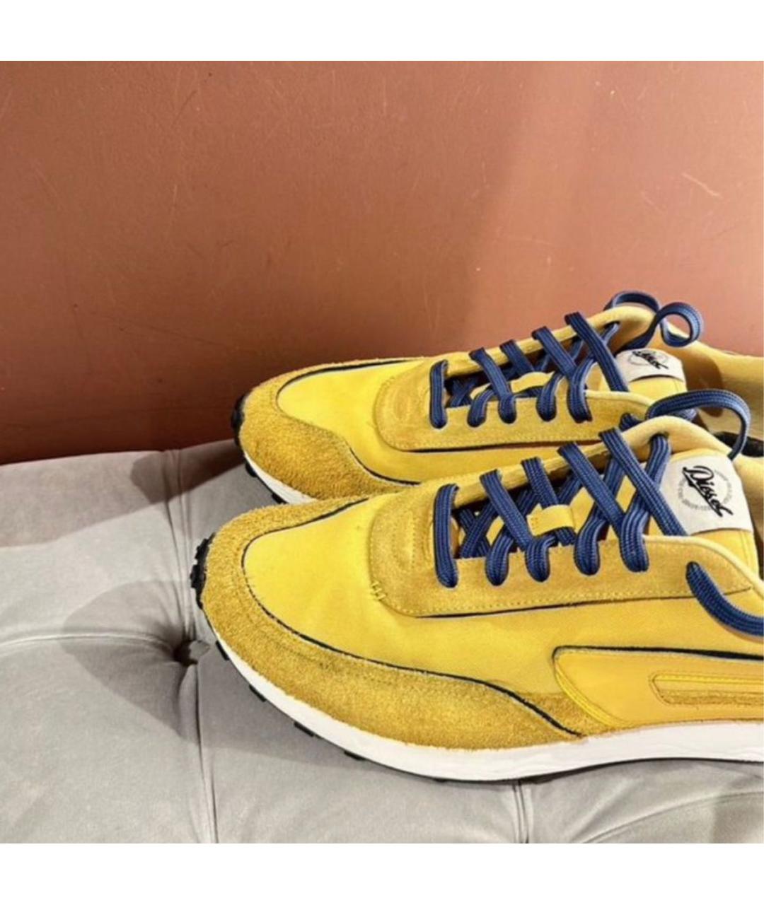 DIESEL Желтые низкие кроссовки / кеды, фото 2