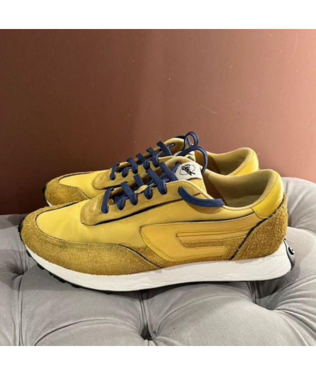 DIESEL Желтые низкие кроссовки / кеды, фото 7