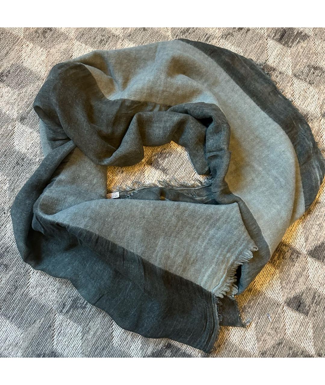 BRUNELLO CUCINELLI Серый платок, фото 2