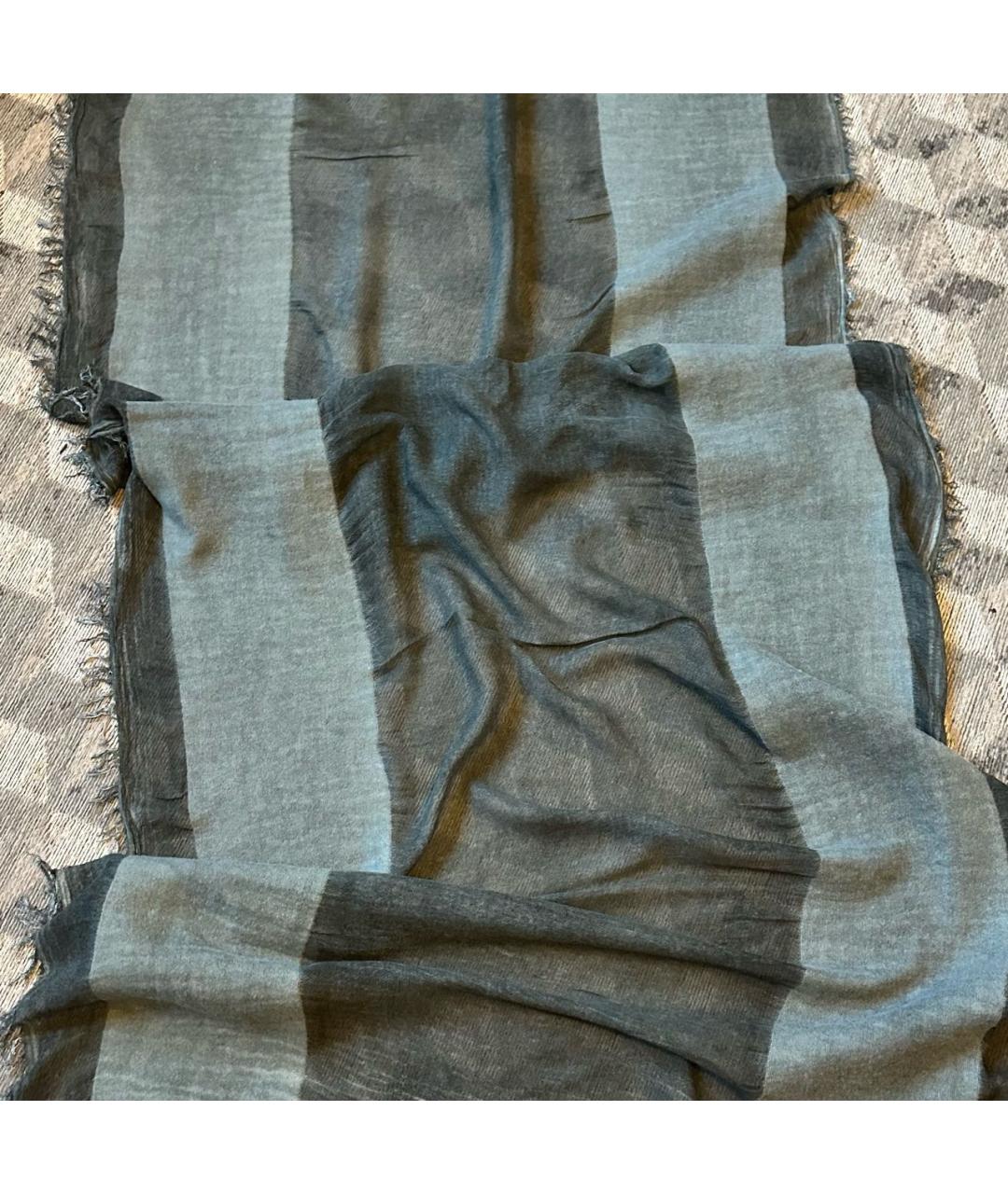 BRUNELLO CUCINELLI Серый платок, фото 8