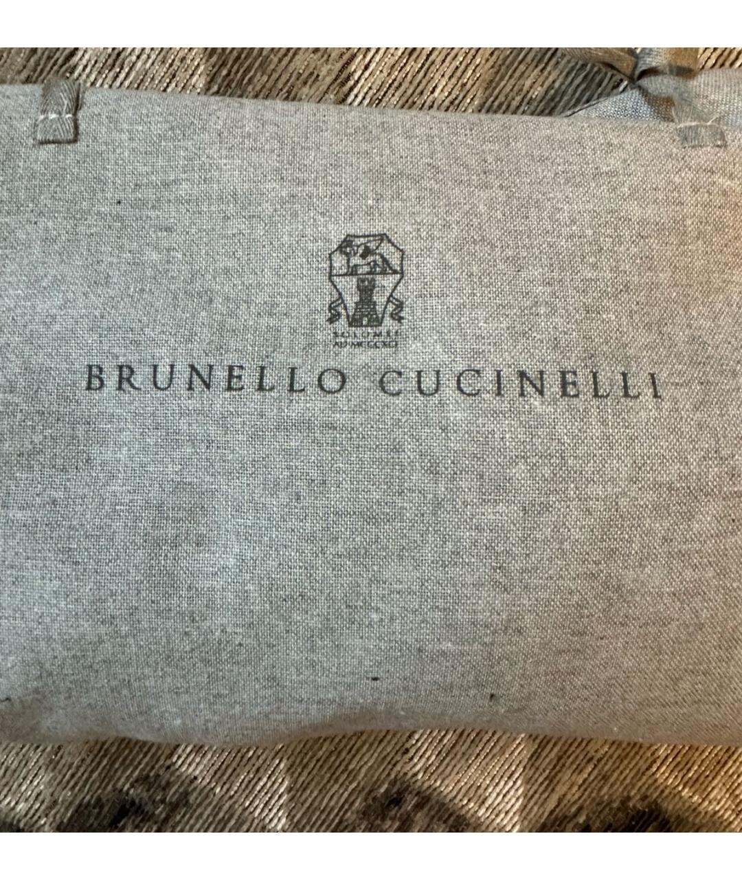 BRUNELLO CUCINELLI Серый платок, фото 7