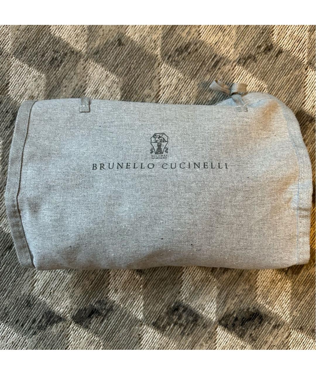 BRUNELLO CUCINELLI Серый платок, фото 6