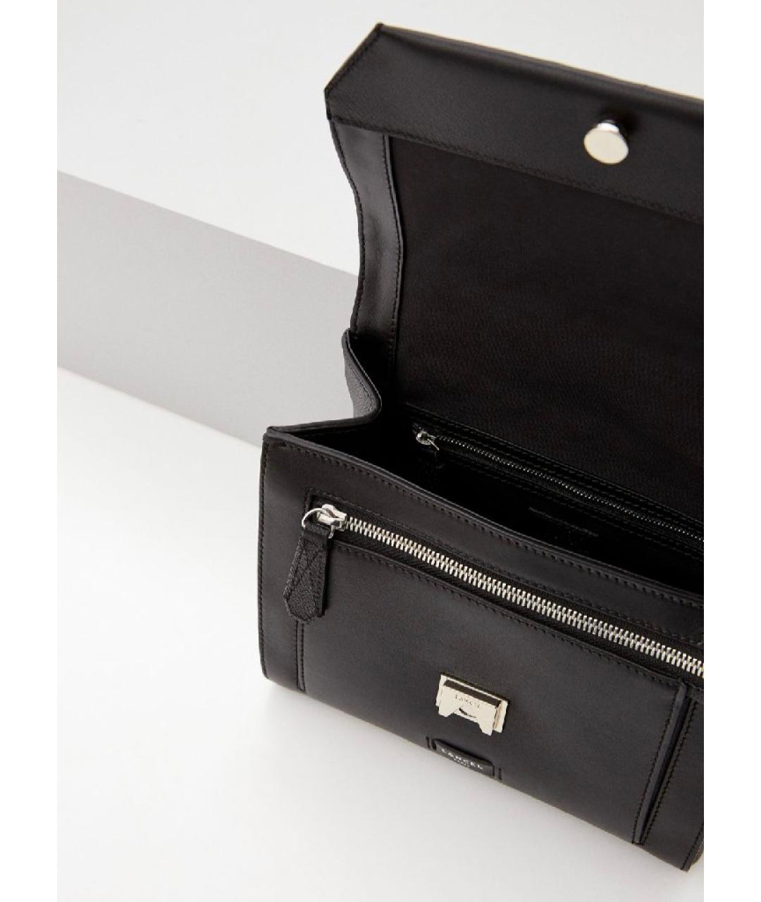 LANCEL Черная кожаная сумка через плечо, фото 4