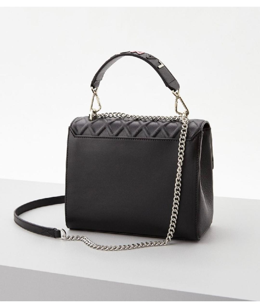 LANCEL Черная кожаная сумка через плечо, фото 2