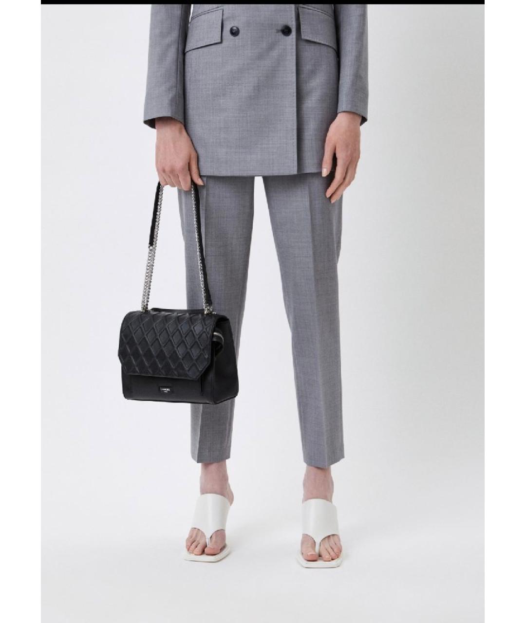 LANCEL Черная кожаная сумка через плечо, фото 6