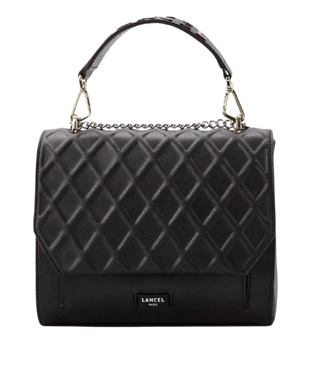 LANCEL Черная кожаная сумка через плечо, фото 1