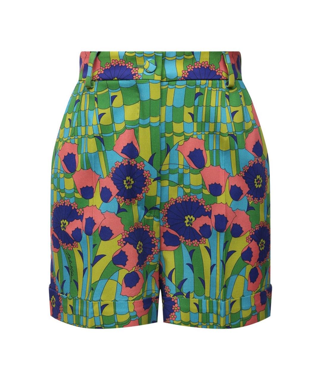 DOLCE&GABBANA Мульти шерстяные шорты, фото 6