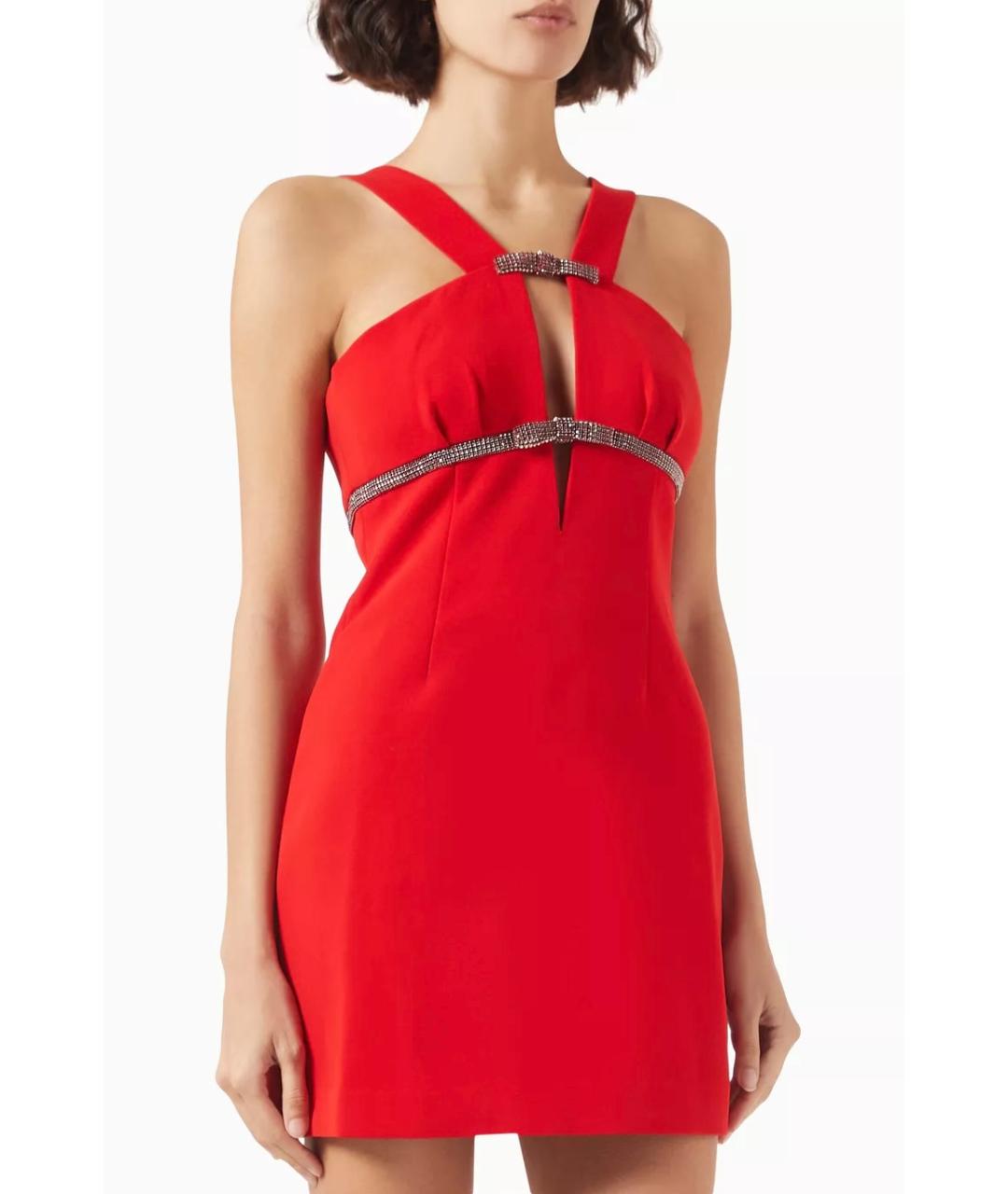 SELF-PORTRAIT Красное полиэстеровое коктейльное платье, фото 5
