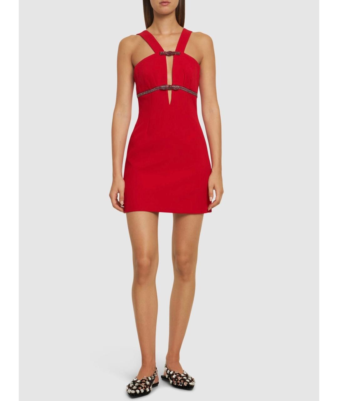 SELF-PORTRAIT Красное полиэстеровое коктейльное платье, фото 7