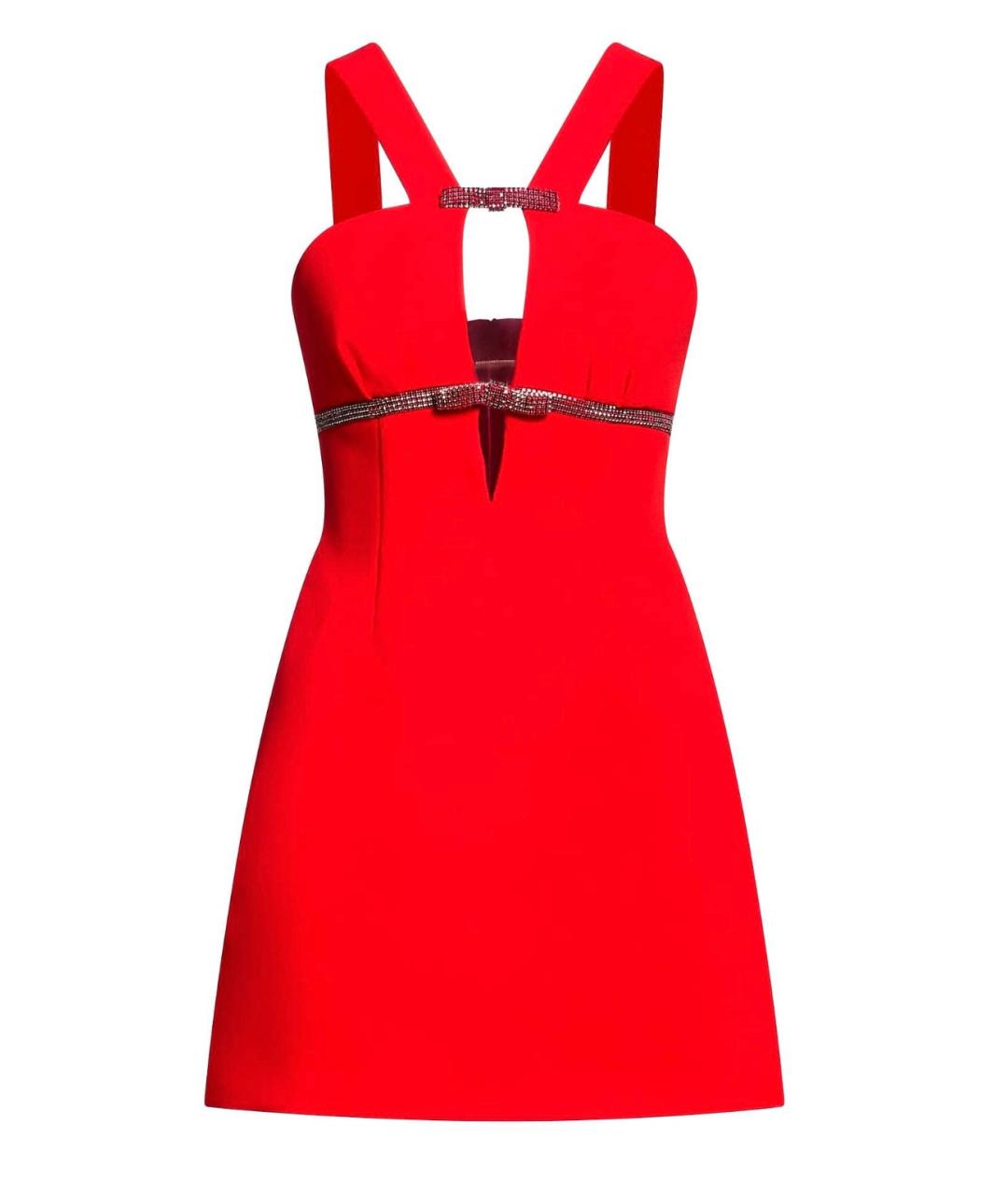 SELF-PORTRAIT Красное полиэстеровое коктейльное платье, фото 10