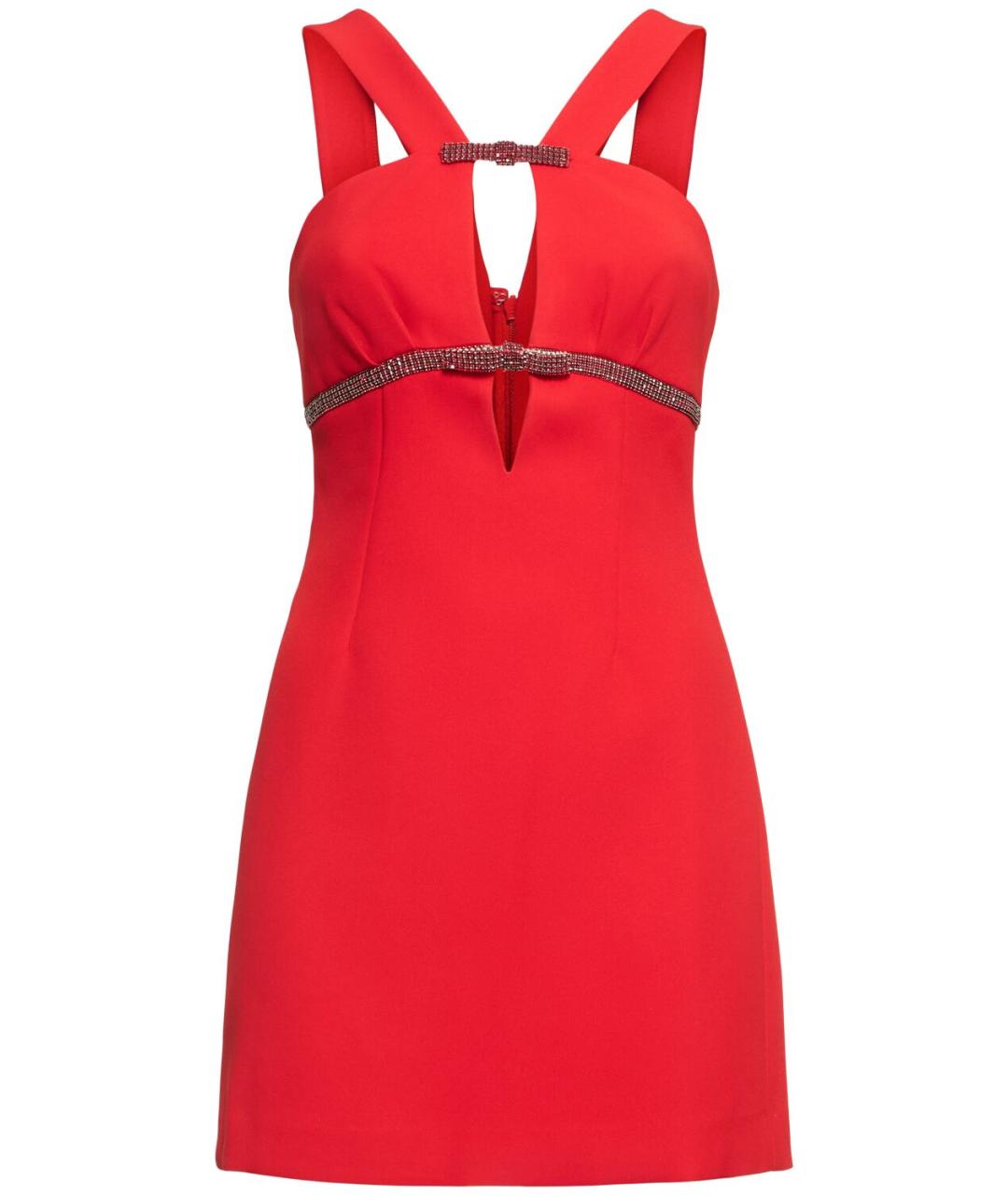 SELF-PORTRAIT Красное полиэстеровое коктейльное платье, фото 9