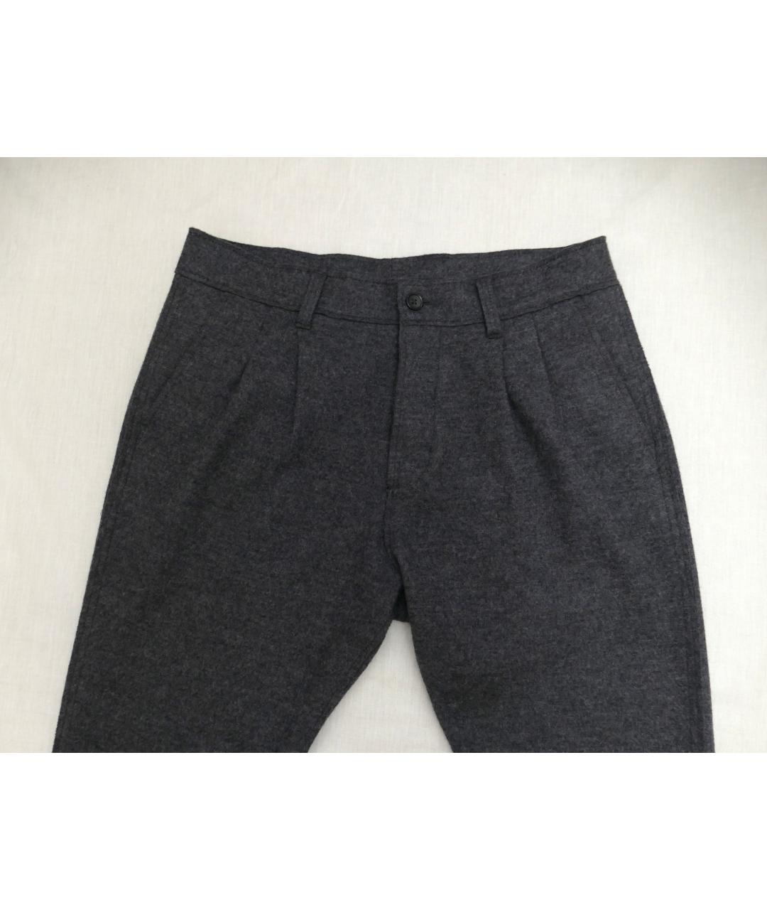 DOLCE&GABBANA Серые шерстяные брюки чинос, фото 2