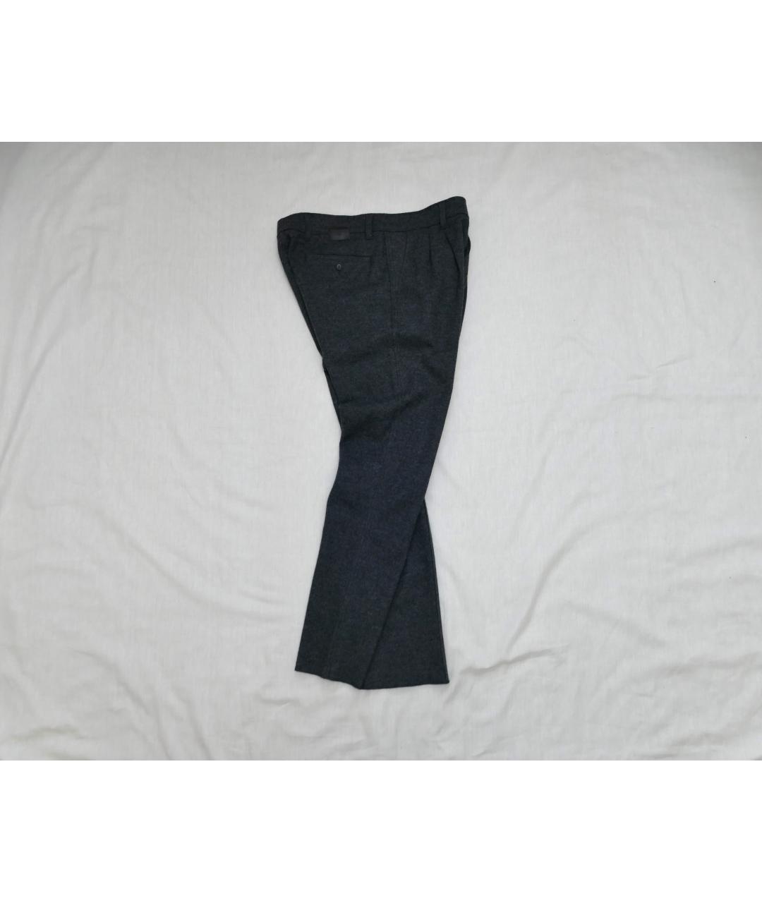 DOLCE&GABBANA Серые шерстяные брюки чинос, фото 3