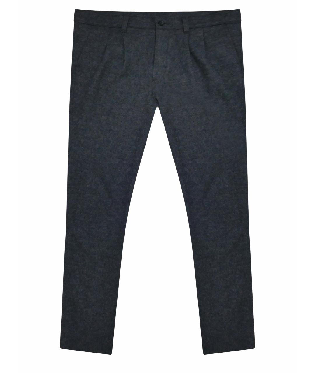 DOLCE&GABBANA Серые шерстяные брюки чинос, фото 1