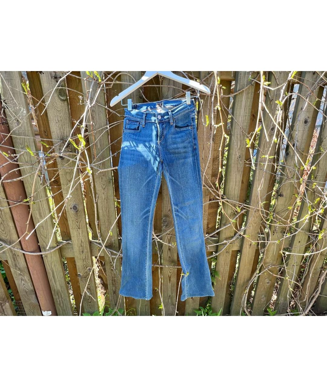 Citizien Of Humanity Голубые хлопко-эластановые джинсы клеш, фото 9