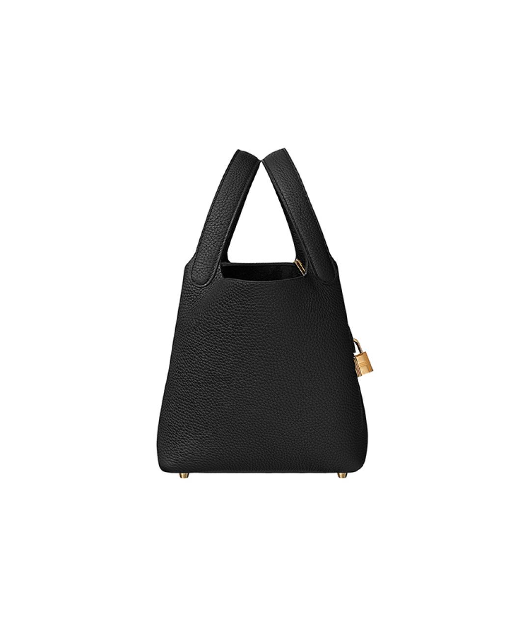 HERMES Черная кожаная сумка через плечо, фото 2