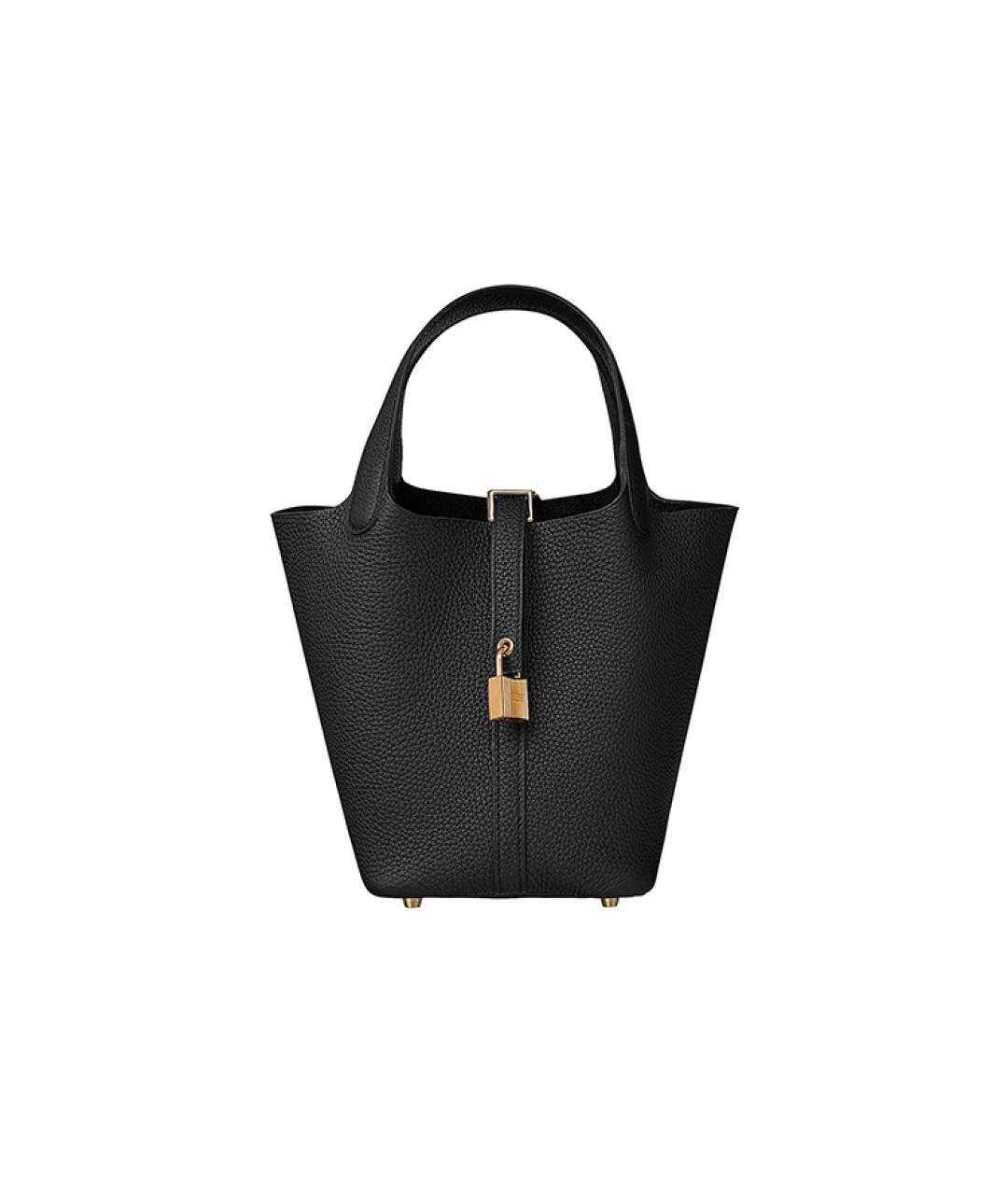 HERMES Черная кожаная сумка через плечо, фото 6