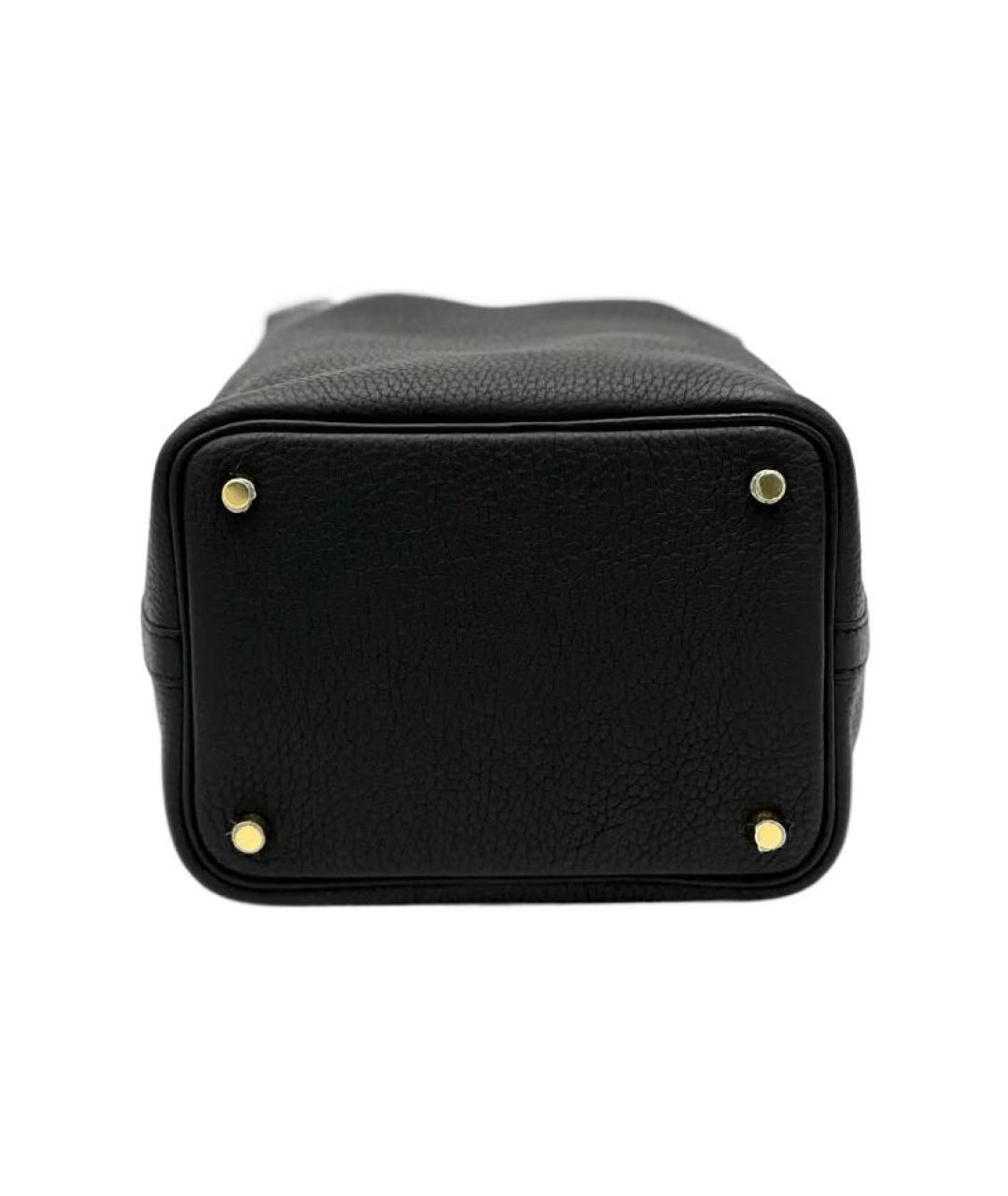 HERMES Черная кожаная сумка через плечо, фото 4