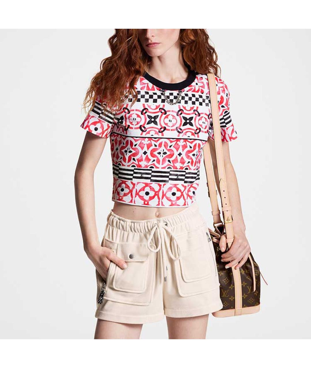 LOUIS VUITTON Мульти хлопковая футболка, фото 2