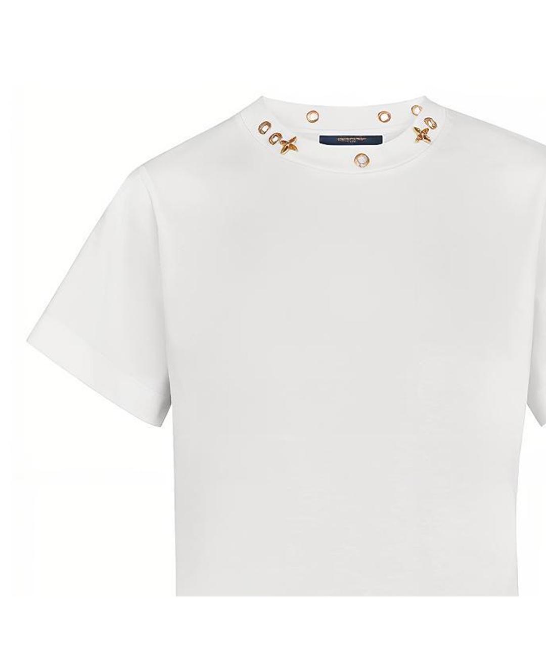 LOUIS VUITTON Белая хлопковая футболка, фото 5