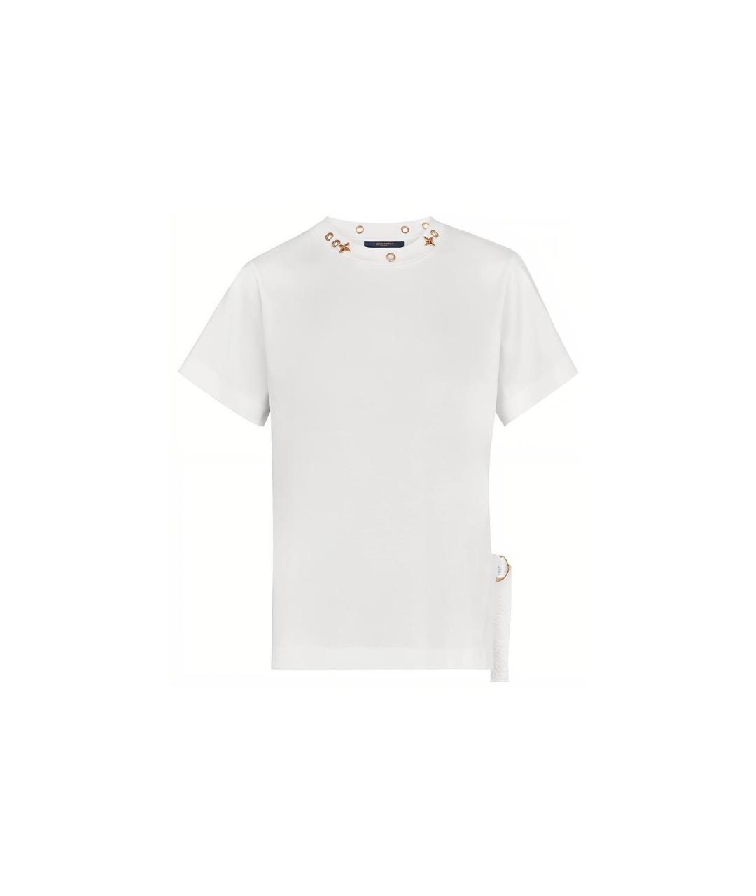 LOUIS VUITTON Белая хлопковая футболка, фото 6