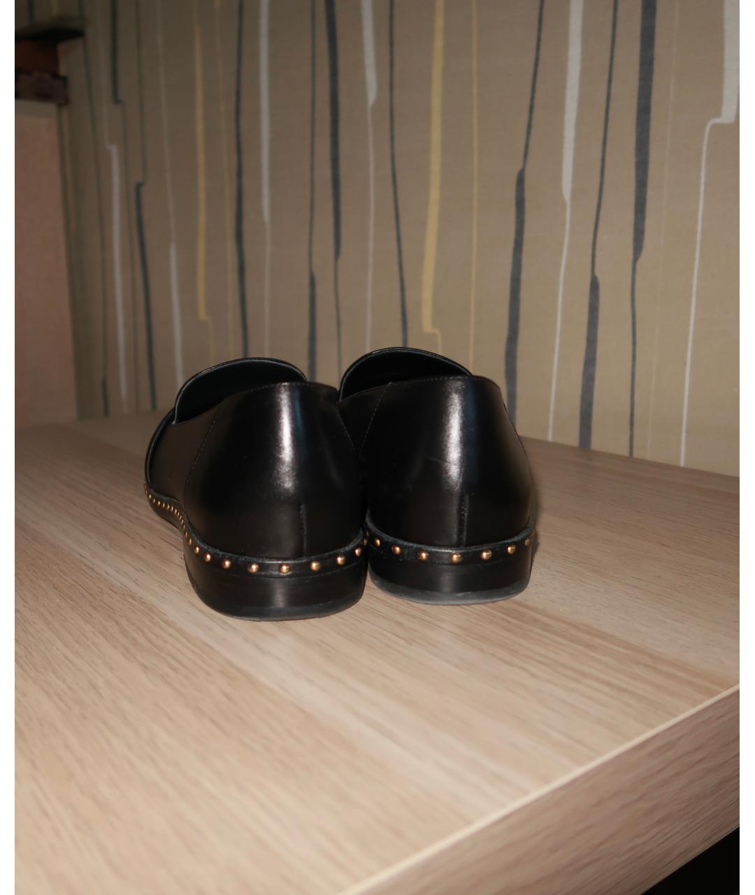 VERSACE Черные кожаные лоферы, фото 4
