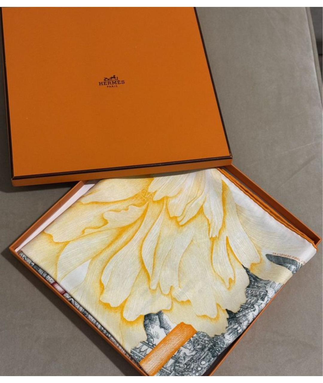 HERMES Мульти шелковый шарф, фото 2