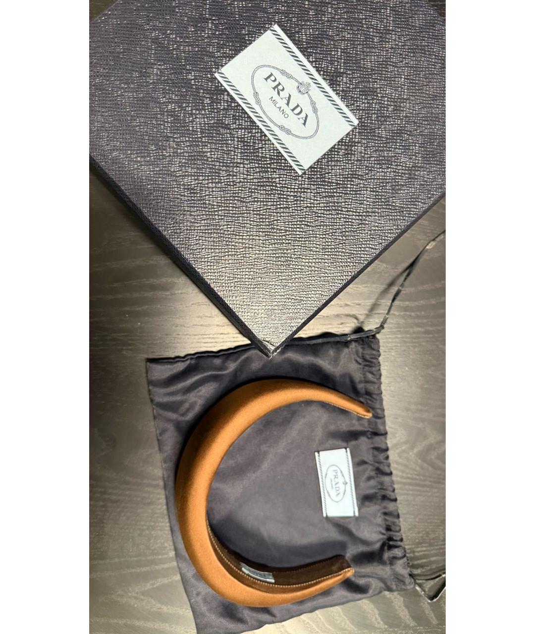 PRADA Коричневый ободок, фото 6