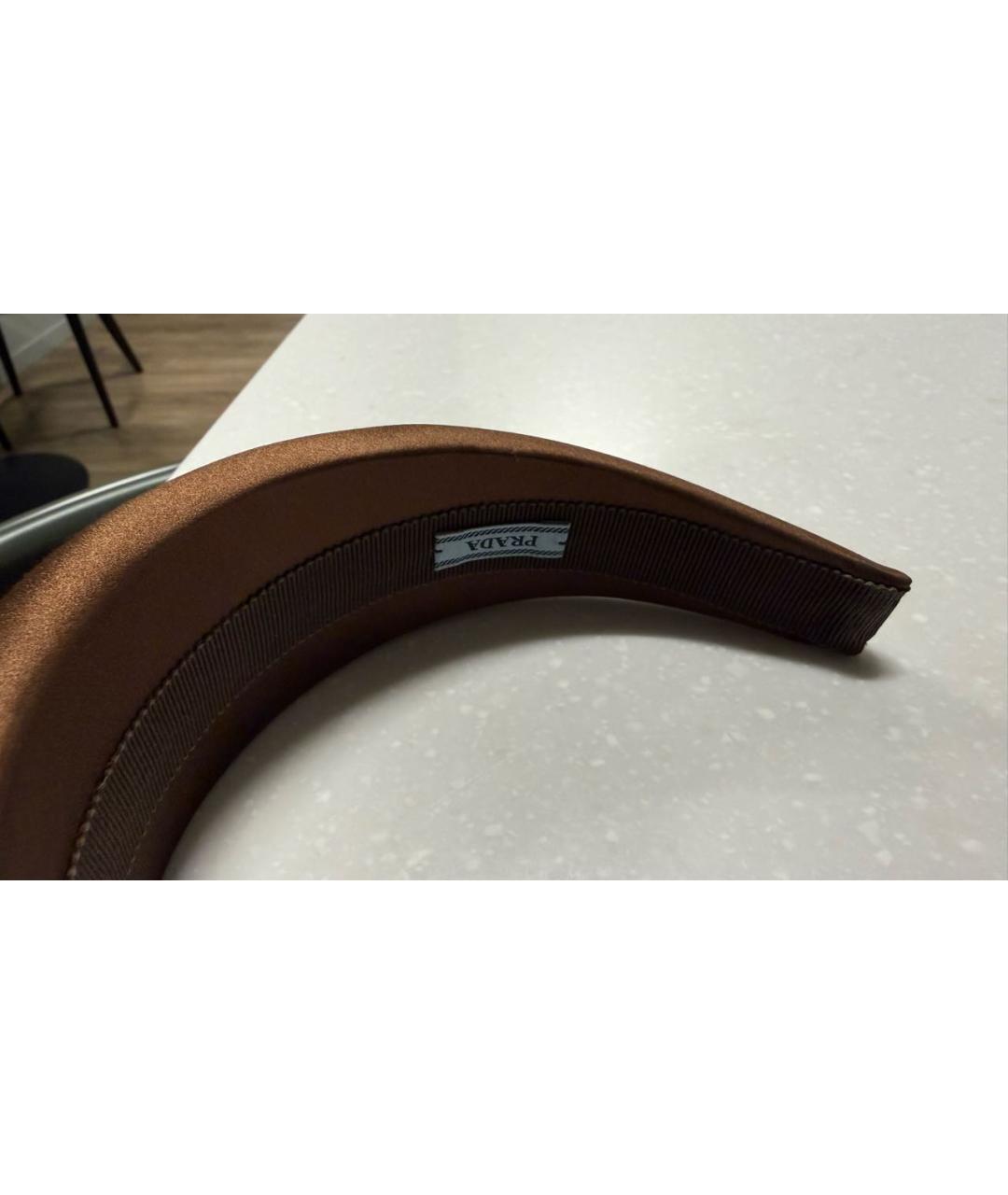 PRADA Коричневый ободок, фото 3