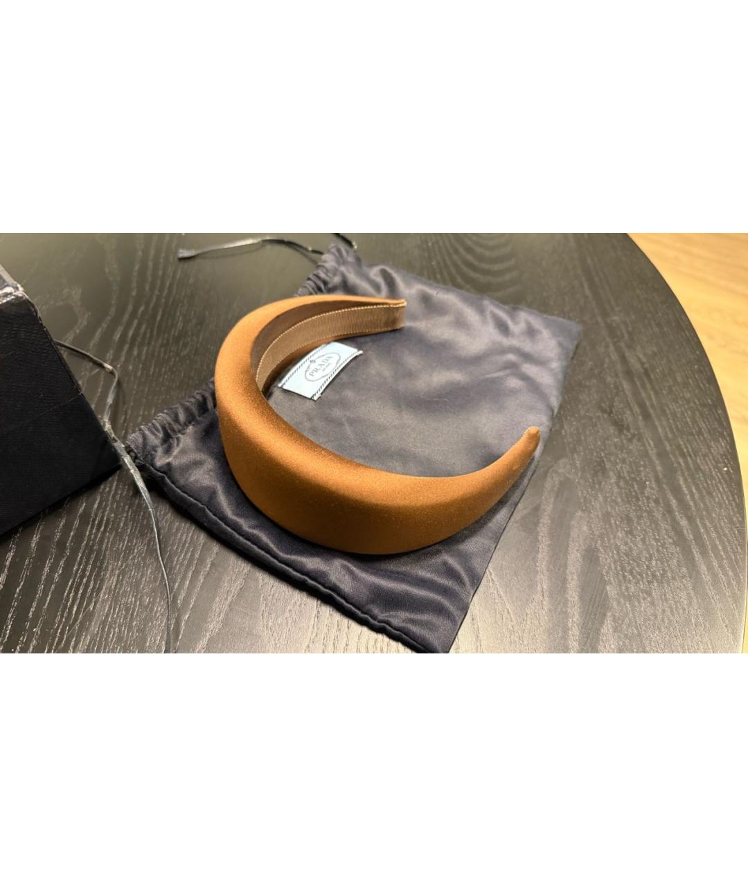 PRADA Коричневый ободок, фото 4